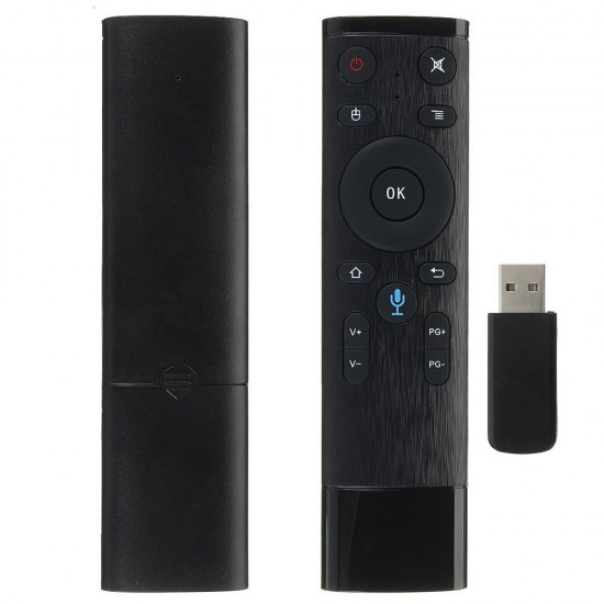 Q5 bluetooth/2.4GHz WIFI Voice Remote Control Air Mouse With USB Receiver For Smart TV Android Box