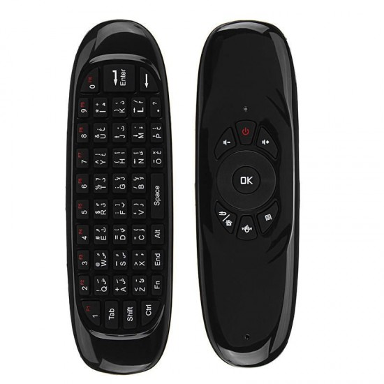 Russian English Thai Arabic C120-Axis Gyro 2.4G Air Mouse Keyboard For Android Windows Linux Systems