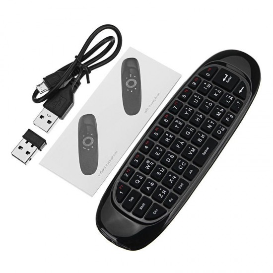 Russian English Thai Arabic C120-Axis Gyro 2.4G Air Mouse Keyboard For Android Windows Linux Systems