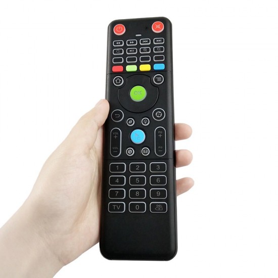 TZ18 2.4GHz 6-axis Gyro Air Mouse Mini Wireless Keyboard Dual-sided Handheld Remote Control Sensor for TV Box PC