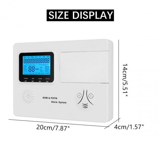 GSM PSTN Home Burglar Alarm System SOS Door Sensor Infrared Motion Security