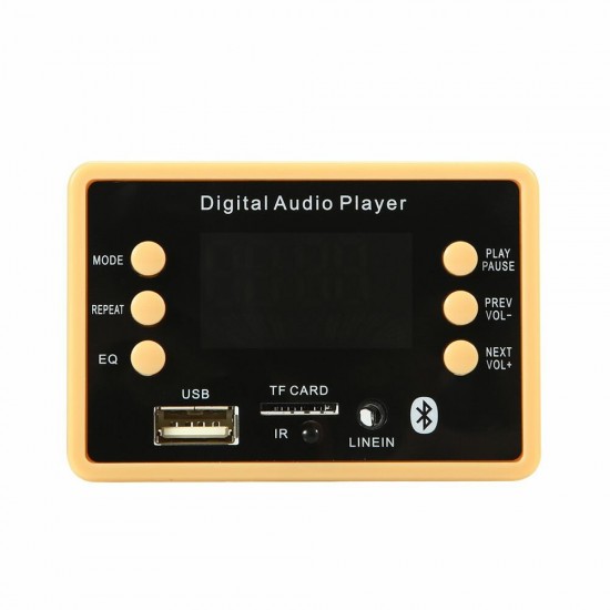 10pcs 12V Bluetooth 5.0 Car MP3 Audio Decoder Board Lossless Format Folder Playback FM USB TF Card with Colorful Screen Remote Controller