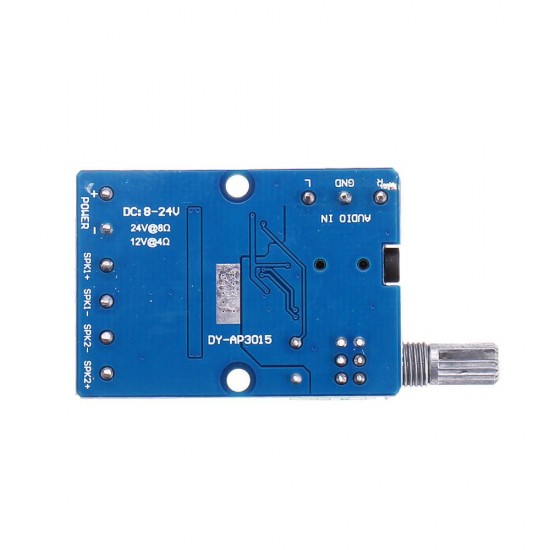 10pcs DY-AP3015 DC 8-24V 30W x 2 Class D Dual Channel High Power Stereo Digital Amplifier Board with Adjustable Volume Potentiometer