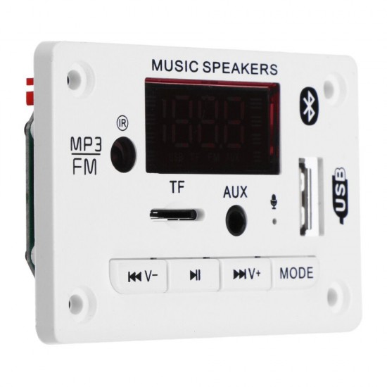 12V bluetooth 5.0 MP3 Player Decoder Board Colorful Screen FM Radio TF USB AUX Audio TF Radio Receiver Car Kit