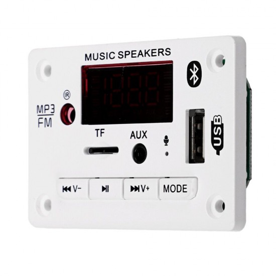 12V bluetooth 5.0 MP3 Player Decoder Board Colorful Screen FM Radio TF USB AUX Audio TF Radio Receiver Car Kit 12V bluetooth 5.0 MP3 Player Decoder Board Colorful Screen FM Radio TF USB AUX Audio TF Radio Receiver Car Kit