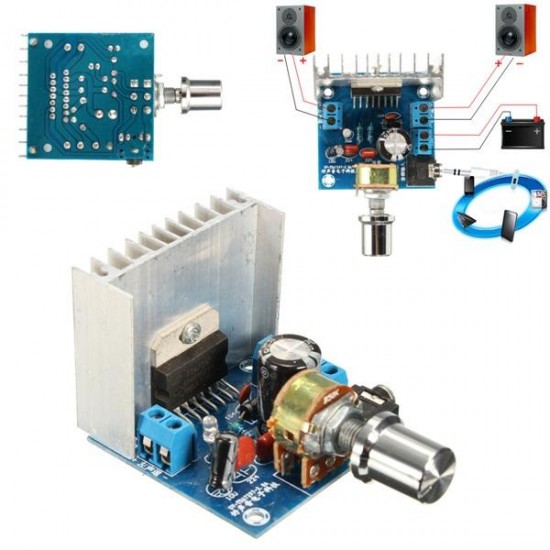 15W TDA7297 Dual-Channel Amplifier Board