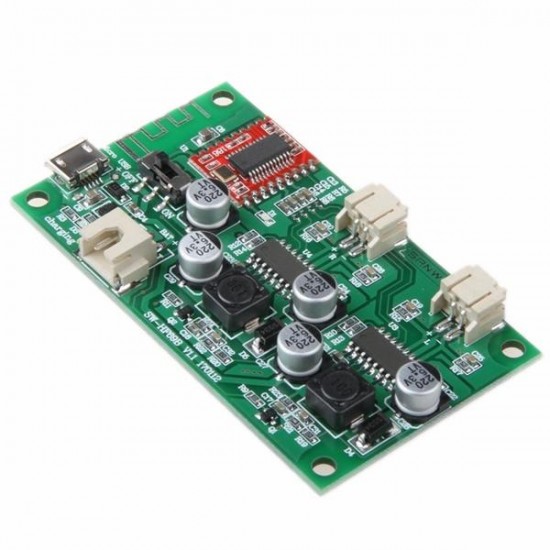 3pcs HF69B 6W+6W Dual Channel Stereo bluetooth Speaker Amplifier Board Power By DC 5V Or 3.7V Lithium Battery With Power Charging Management