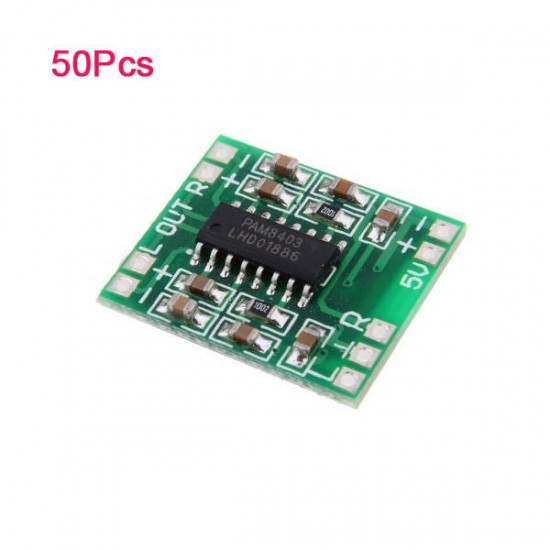 50Pcs PAM8403 Miniature Digital USB Power Amplifier Board 2.5V - 5V 50Pcs PAM8403 Miniature Digital USB Power Amplifier Board 2.5V - 5V