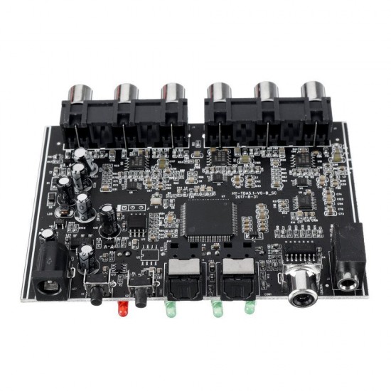 5.1 Channel DTS Dolby AC-3 PCM Digital Optical/Coaxial to Analog Audio Decoder Module DC5V 5.1 Channel DTS Dolby AC-3 PCM Digital Optical/Coaxial to Analog Audio Decoder Module DC5V
