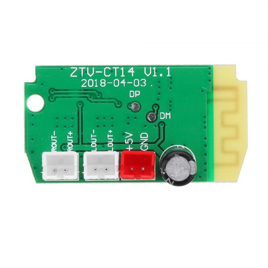 5pcs 3Wx2 Mini bluetooth Receiver Module With 4Ohm Speakers Power Amplifier Audio Board Decoding MP3 Module