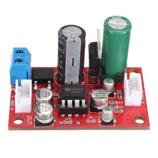 5pcs DC 9-24V AC 8-16V NE5532 Audio OP AMP Microphone Preamps Pre-Amplifier Module Board