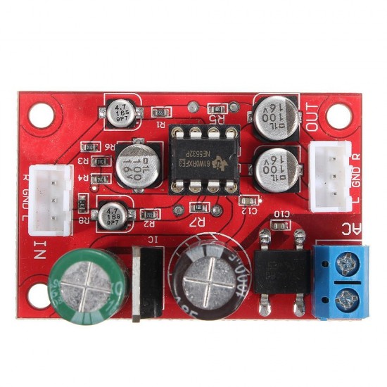 5pcs DC 9-24V AC 8-16V NE5532 Audio OP AMP Microphone Preamps Pre-Amplifier Module Board