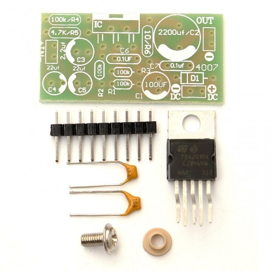 5pcs DIY TDA2030A Audio Amplifier Board Kit Mono Power 18W DC 9V-24V