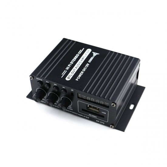 AK370 400W DC 12V / AC 220V Remote Control bluetooth HiFi Home car Stereo Amplifier Music Receiver FM Radio 20Hz-20KHz AK370 400W DC 12V / AC 220V Remote Control bluetooth HiFi Home car Stereo Amplifier Music Receiver FM Radio 20Hz-20KHz