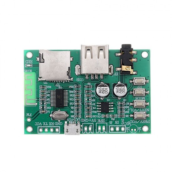 BT201 Dual Mode 5.0 Bluetooth Lossless Audio Power Amplifier Board Module TF Card U Disk Ble Spp Serial Port Transparent 5V DC