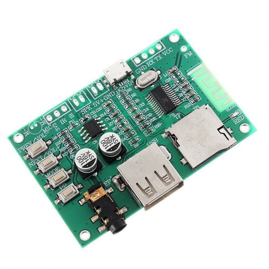 BT201 Dual Mode 5.0 Bluetooth Lossless Audio Power Amplifier Board Module TF Card U Disk Ble Spp Serial Port Transparent 5V DC