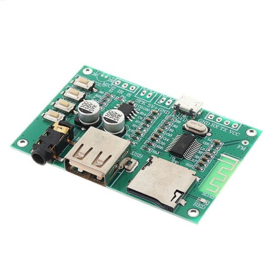 BT201 Dual Mode 5.0 Bluetooth Lossless Audio Power Amplifier Board Module TF Card U Disk Ble Spp Serial Port Transparent 5V DC