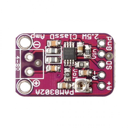 CJMCU-832 PAM8302 2.5W Single Channel Class D Audio Power Amplifier Development Board CJMCU-832 PAM8302 2.5W Single Channel Class D Audio Power Amplifier Development Board