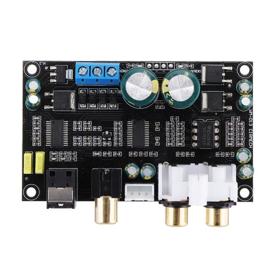 HiFi CS8416 CS4398 Digital Interface Optical Coaxial Audio Decoder SPDIF DAC Decode Board Support 24Bit 192Khz AC12V