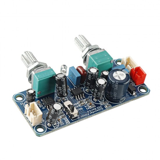 Low Pass Filter Bass Subwoofer Preamp Amplifier Board Single Power DC 9-32V Preamplifier with Bass Volume Adjustment Low Pass Filter Bass Subwoofer Preamp Amplifier Board Single Power DC 9-32V Preamplifier with Bass Volume Adjustment