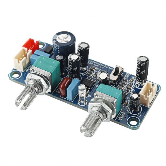 Low Pass Filter Bass Subwoofer Preamp Amplifier Board Single Power DC 9-32V Preamplifier with Bass Volume Adjustment Low Pass Filter Bass Subwoofer Preamp Amplifier Board Single Power DC 9-32V Preamplifier with Bass Volume Adjustment