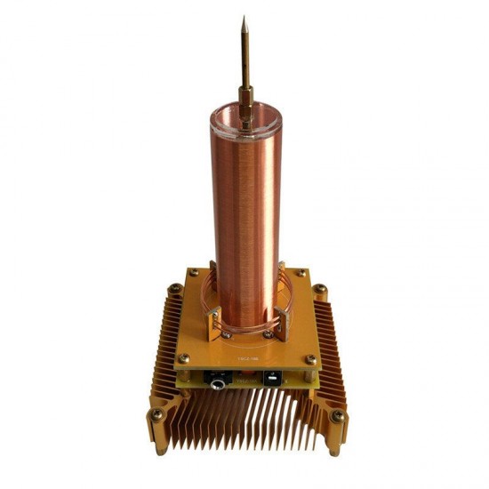 Music Tesla Coil Acrylic Shell Arc Plasma Speaker Wireless Transmission Experimental Desktop Toy Model Gold Music Tesla Coil Acrylic Shell Arc Plasma Speaker Wireless Transmission Experimental Desktop Toy Model Gold