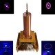 Music Tesla Coil Acrylic Shell Arc Plasma Speaker Wireless Transmission Experimental Desktop Toy Model Gold