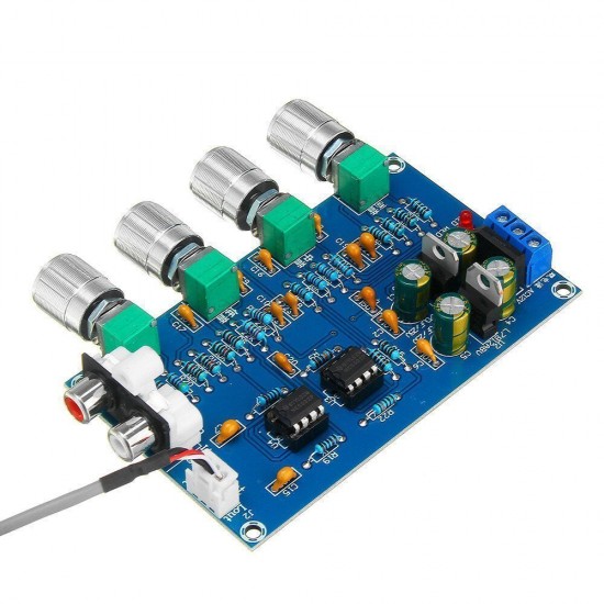 NE5532 C2-001 AC 12-24V Power 4 Channel Adjustment Amplifier Tuning Board Preamplifier