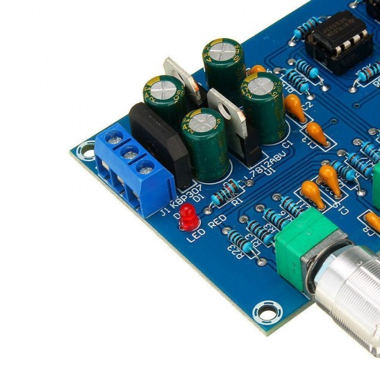 NE5532 C2-001 AC 12-24V Power 4 Channel Adjustment Amplifier Tuning Board Preamplifier