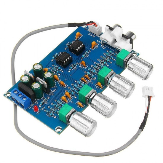 NE5532 C2-001 AC 12-24V Power 4 Channel Adjustment Amplifier Tuning Board Preamplifier NE5532 C2-001 AC 12-24V Power 4 Channel Adjustment Amplifier Tuning Board Preamplifier