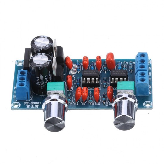 NE5532 Low Pass Filter Board Subwoofer Volume Control Board Amplifier Module 9-15V NE5532 Low Pass Filter Board Subwoofer Volume Control Board Amplifier Module 9-15V