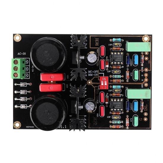 NE5532 Vinyl player MM MC Amplifier Dual Circuit Finished Board NE5532 Vinyl player MM MC Amplifier Dual Circuit Finished Board