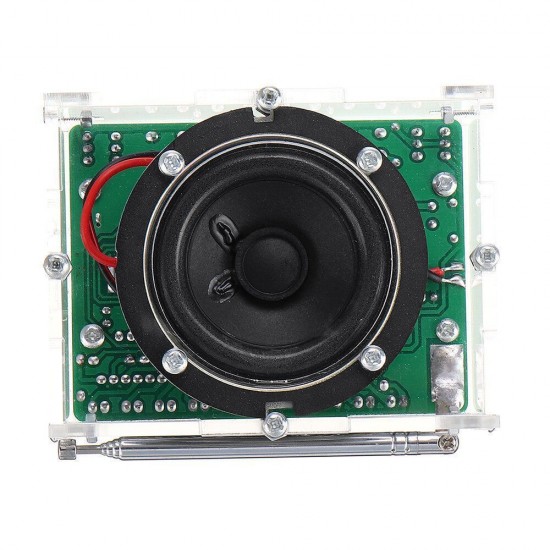 Radio FM Digital Sound Machine Level Indicator with Case 87-108MHz USB 5V LCD1602 LCD Screen 51 Single Chip