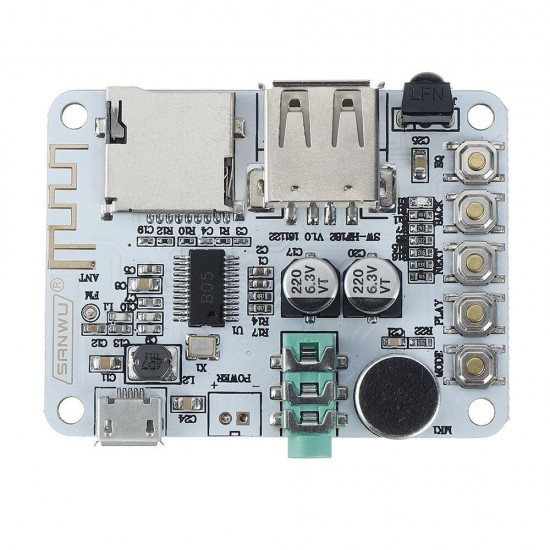 Wireless bluetooth Audio Receiver Digital Amplifier Board With Remote Control And Microphone Wireless bluetooth Audio Receiver Digital Amplifier Board With Remote Control And Microphone