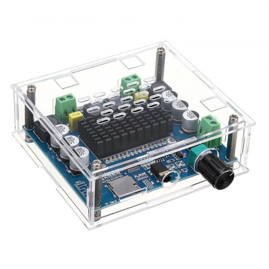 TDA7498 Digital Bluetooth Power Amplifier Board Ultra Long Distance Support AUX Onboard Potentiometer Dual 100W + Shell Class D TDA7498 Digital Bluetooth Power Amplifier Board Ultra Long Distance Support AUX Onboard Potentiometer Dual 100W + Shell Class D