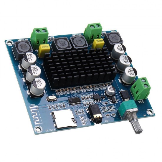 TDA7498 Digital Bluetooth Power Amplifier Board Ultra Long Distance Support AUX Onboard Potentiometer Dual 100W + Shell Class D TDA7498 Digital Bluetooth Power Amplifier Board Ultra Long Distance Support AUX Onboard Potentiometer Dual 100W + Shell Class D