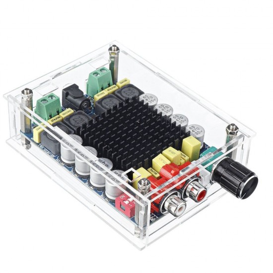 TDA7498 Stereo 2X100W Dual Channel High Power Digital Computer Power Amplifier with Acrylic Shell TDA7498 Stereo 2X100W Dual Channel High Power Digital Computer Power Amplifier with Acrylic Shell