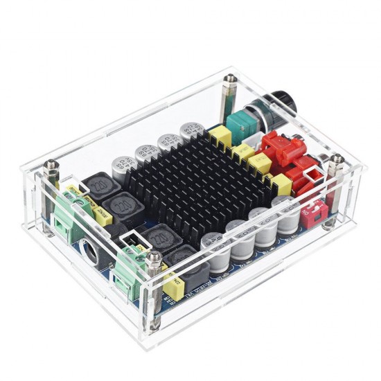 TDA7498 Stereo 2X100W Dual Channel High Power Digital Computer Power Amplifier with Acrylic Shell TDA7498 Stereo 2X100W Dual Channel High Power Digital Computer Power Amplifier with Acrylic Shell
