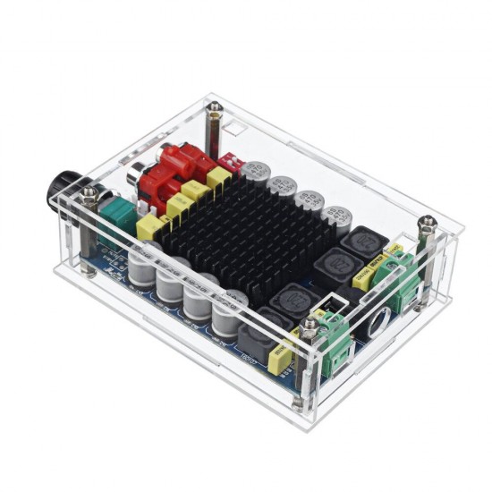 TDA7498 Stereo 2X100W Dual Channel High Power Digital Computer Power Amplifier with Acrylic Shell TDA7498 Stereo 2X100W Dual Channel High Power Digital Computer Power Amplifier with Acrylic Shell