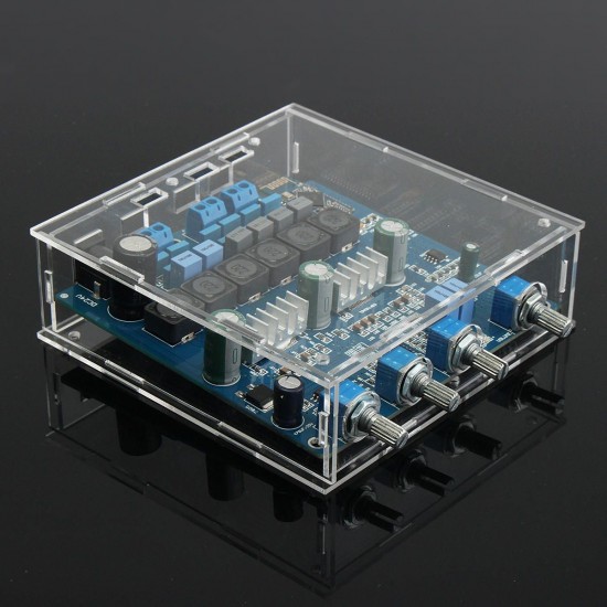 TPA3116 2.1 50Wx2+100W bluetooth CSR4.0 Class D Power Amplifier With Acrylic Case