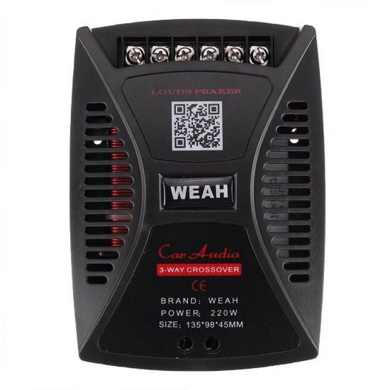 WEAH-5301 Car Audio Frequency Divider High Middle Low Three-way Crossover Sound Quality Crossover WEAH-5301 Car Audio Frequency Divider High Middle Low Three-way Crossover Sound Quality Crossover