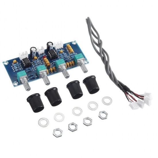XH-A901 NE5532 Tone Board Preamp Pre-amp with Treble Bass Volume Adjustment Pre-amplifier Tone Controller for Amplifier Board XH-A901 NE5532 Tone Board Preamp Pre-amp with Treble Bass Volume Adjustment Pre-amplifier Tone Controller for Amplifier Board