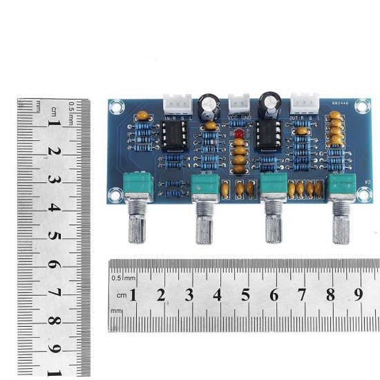 XH-A901 NE5532 Tone Board Preamp Pre-amp with Treble Bass Volume Adjustment Pre-amplifier Tone Controller for Amplifier Board XH-A901 NE5532 Tone Board Preamp Pre-amp with Treble Bass Volume Adjustment Pre-amplifier Tone Controller for Amplifier Board