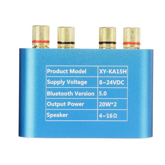 XY-KA15H 20W+20W Stereo bluetooth 5.0 + AUX + U Disk + Sound Card Power Amplifier Board Speaker Audio Amplifier Support APP Control DC 8-24V XY-KA15H 20W+20W Stereo bluetooth 5.0 + AUX + U Disk + Sound Card Power Amplifier Board Speaker Audio Amplifier Support APP Control DC 8-24V