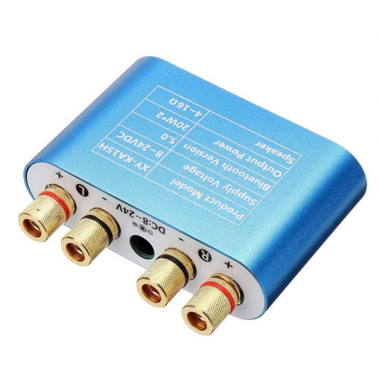 XY-KA15H 20W+20W Stereo bluetooth 5.0 + AUX + U Disk + Sound Card Power Amplifier Board Speaker Audio Amplifier Support APP Control DC 8-24V XY-KA15H 20W+20W Stereo bluetooth 5.0 + AUX + U Disk + Sound Card Power Amplifier Board Speaker Audio Amplifier Support APP Control DC 8-24V
