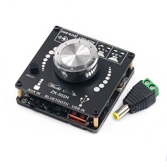 ZK-502H 50Wx2 TPA3116D2 HIFI 2.0 Stereo Bluetooth 5.0 Digital Power Amplifier Module ZK-502H 50Wx2 TPA3116D2 HIFI 2.0 Stereo Bluetooth 5.0 Digital Power Amplifier Module