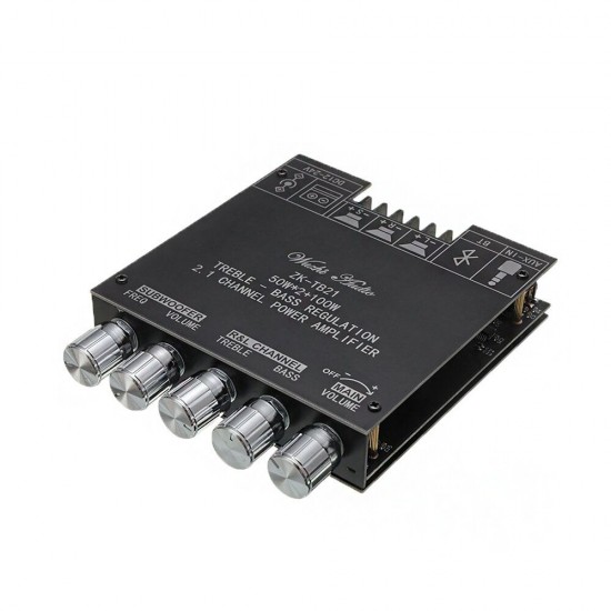 ZK-TB21 TPA3116D2 bluetooth 5.0 Subwoofer Amplifier Board 50WX2+100W 2.1 Channel Power Audio Stereo Bass AMP ZK-TB21 TPA3116D2 bluetooth 5.0 Subwoofer Amplifier Board 50WX2+100W 2.1 Channel Power Audio Stereo Bass AMP