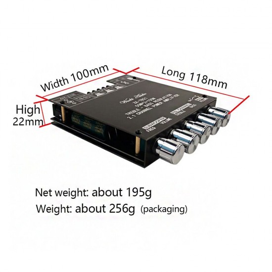 ZK-TB21 TPA3116D2 bluetooth 5.0 Subwoofer Amplifier Board 50WX2+100W 2.1 Channel Power Audio Stereo Bass AMP ZK-TB21 TPA3116D2 bluetooth 5.0 Subwoofer Amplifier Board 50WX2+100W 2.1 Channel Power Audio Stereo Bass AMP