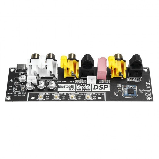 bluetooth 5.0 Audio DAC ADC 24 Bit Transmit Receive Converter DSP Digital Processing Optical Fiber Output Coaxial Analog Stereo bluetooth 5.0 Audio DAC ADC 24 Bit Transmit Receive Converter DSP Digital Processing Optical Fiber Output Coaxial Analog Stereo