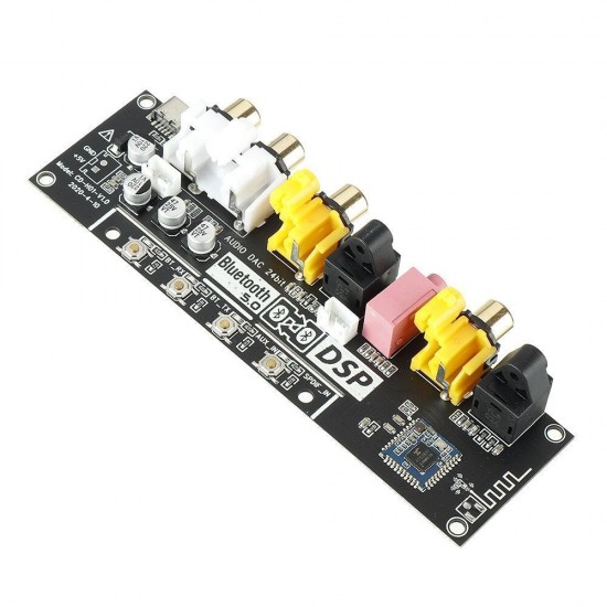 bluetooth 5.0 Audio DAC ADC 24 Bit Transmit Receive Converter DSP Digital Processing Optical Fiber Output Coaxial Analog Stereo bluetooth 5.0 Audio DAC ADC 24 Bit Transmit Receive Converter DSP Digital Processing Optical Fiber Output Coaxial Analog Stereo